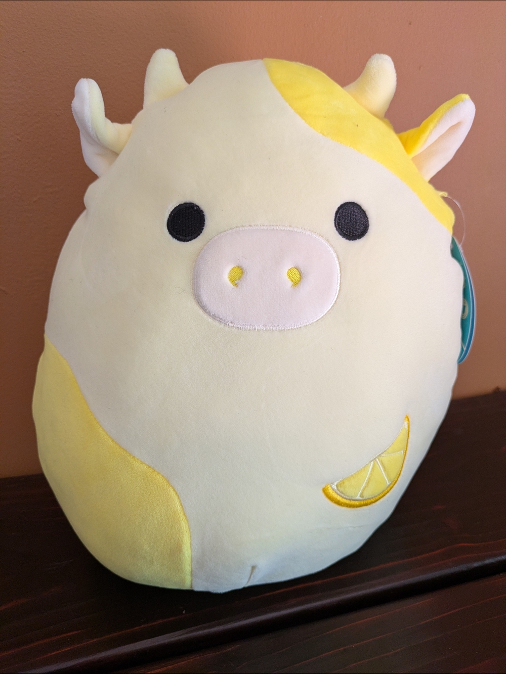 Squishmellow Dogmar 12" Plush Lemon Cow Stuffed Animal - Soft Yellow Kids Toy
